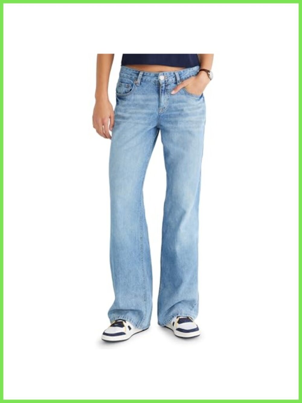Low Rise Baggy Wide Leg Rigid Denim Jeans Slouchy Relaxed Fit